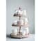 Hello Honey® 24.8" Round 3 Tier Decorative Wood Tray